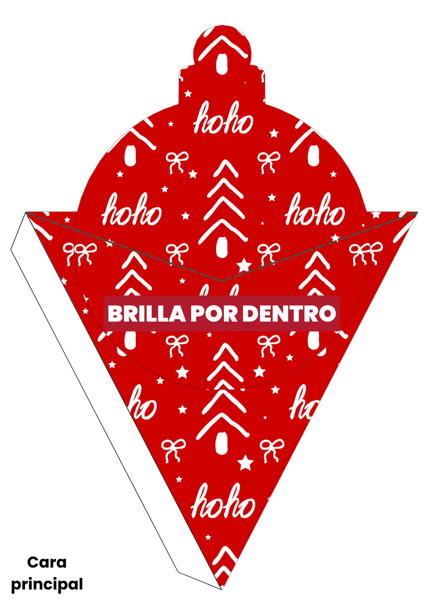 Diseño de cono navideño imprimible de la colección de +250 diseños