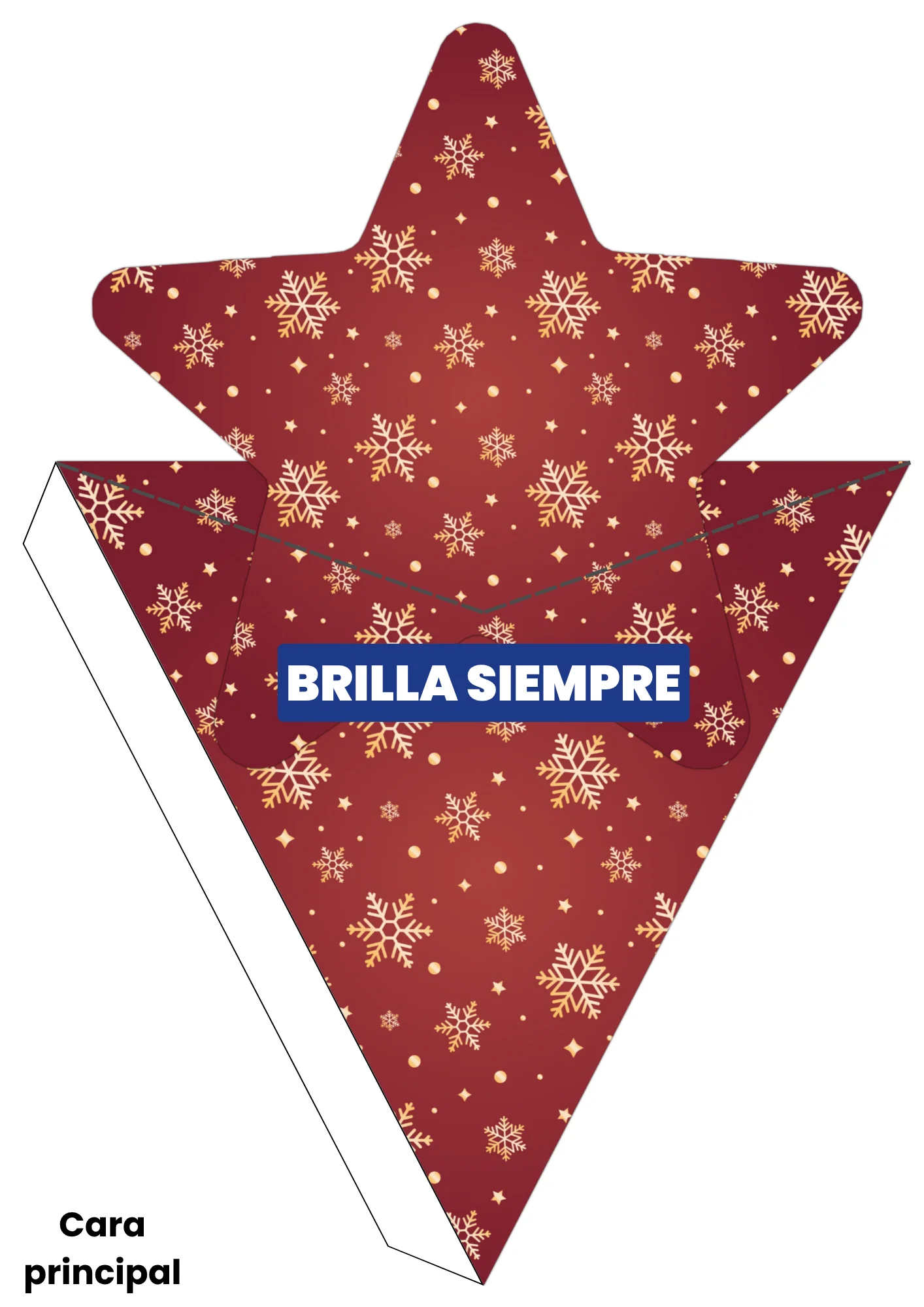 Diseño de cono navideño imprimible de la colección de +250 diseños