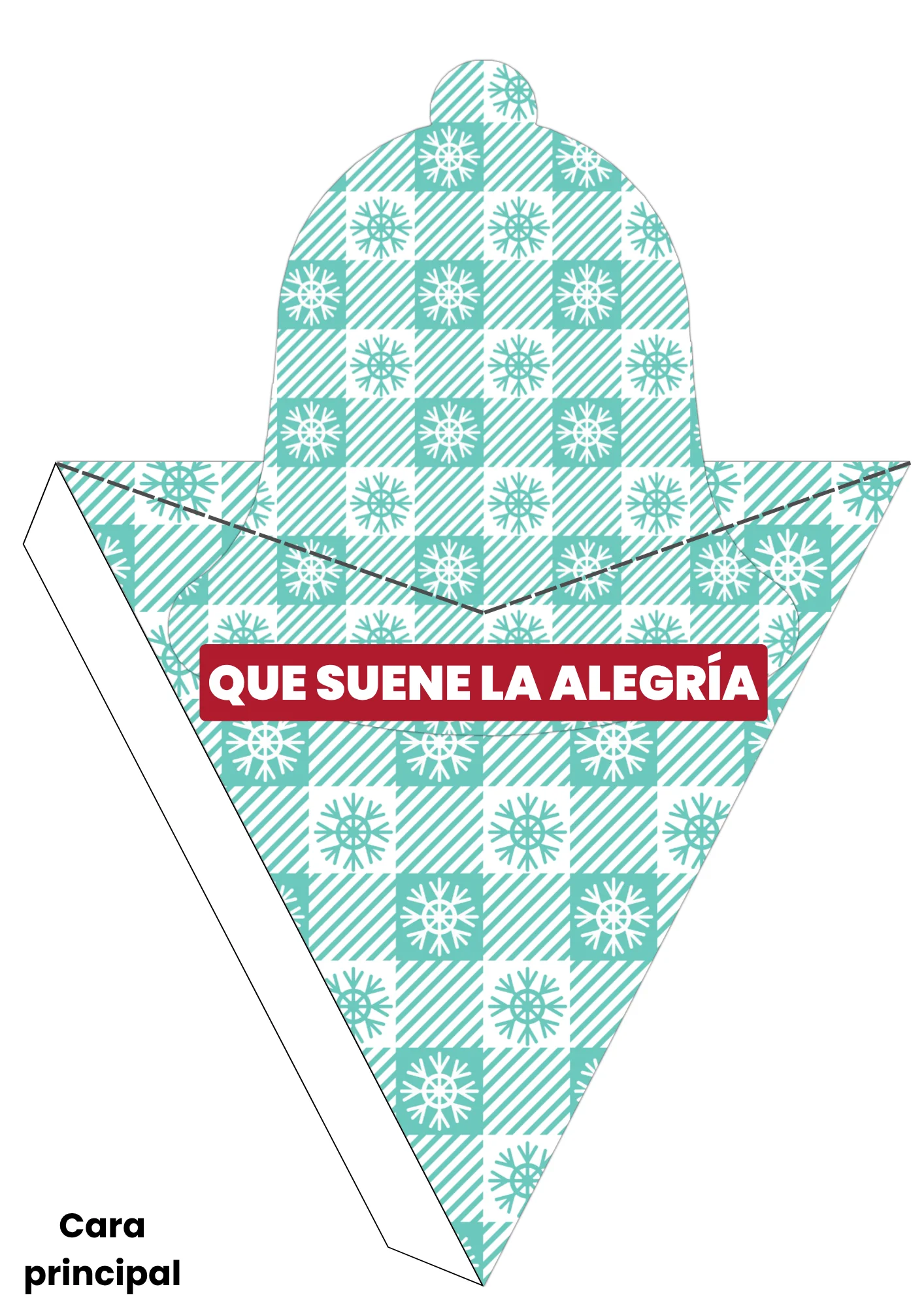 Diseño de cono navideño imprimible de la colección de +250 diseños