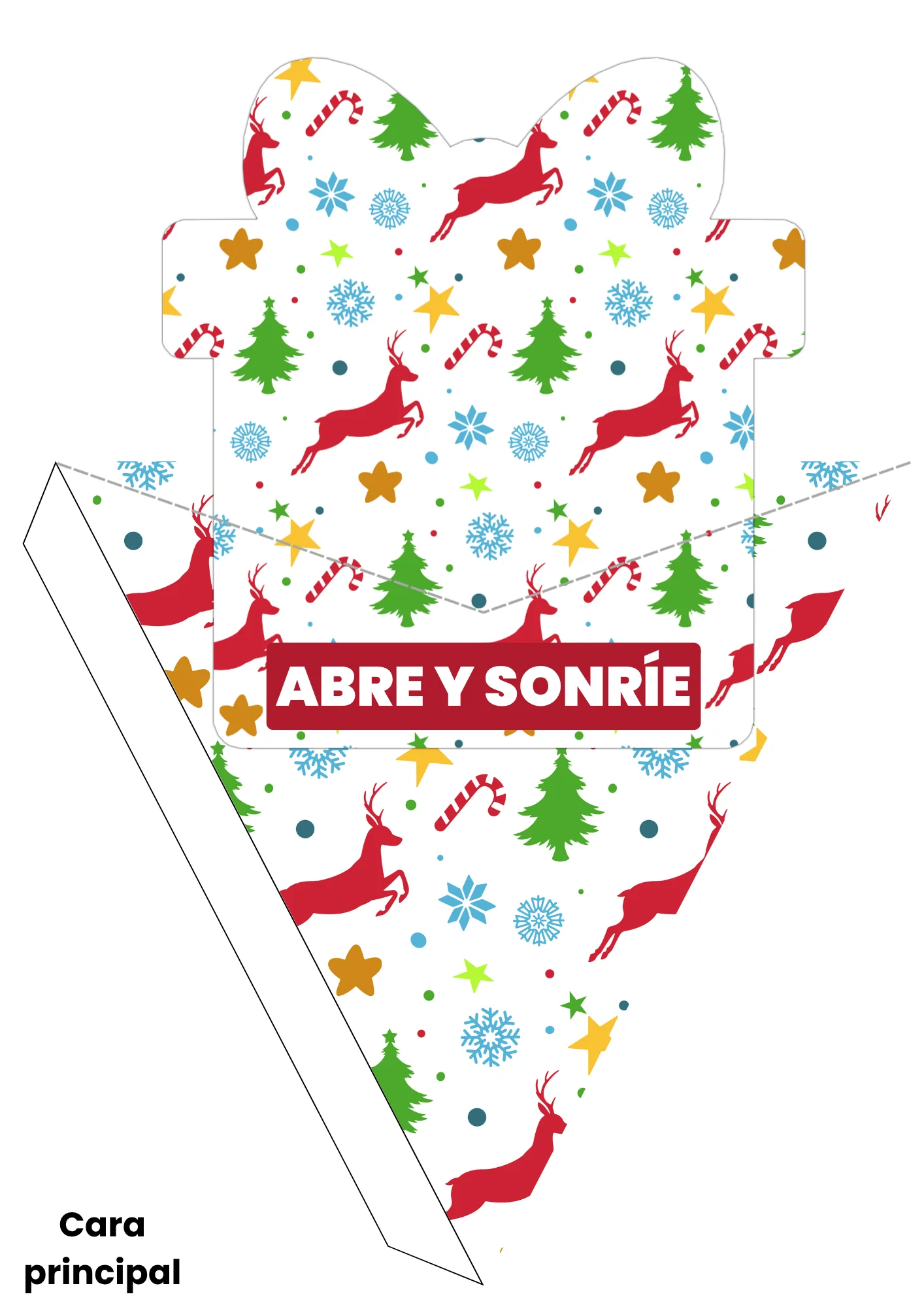 Diseño de cono navideño imprimible de la colección de +250 diseños