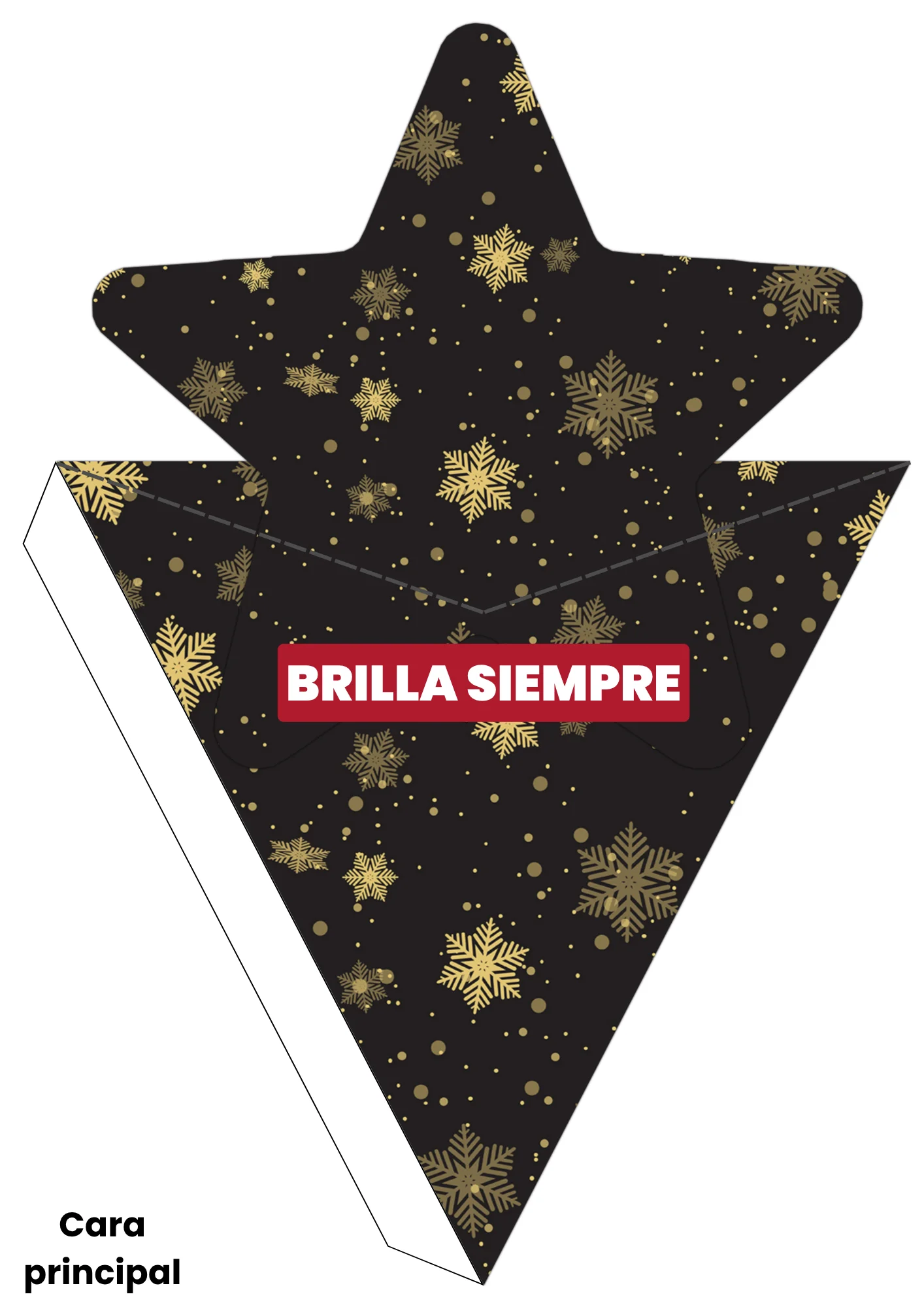 Diseño de cono navideño imprimible de la colección de +250 diseños
